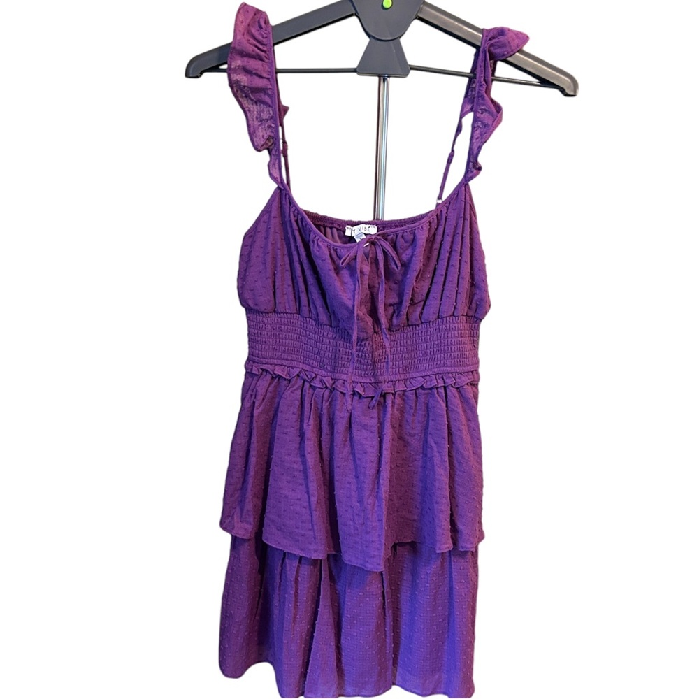 City Vibe NWT purple smocked sun dress size L